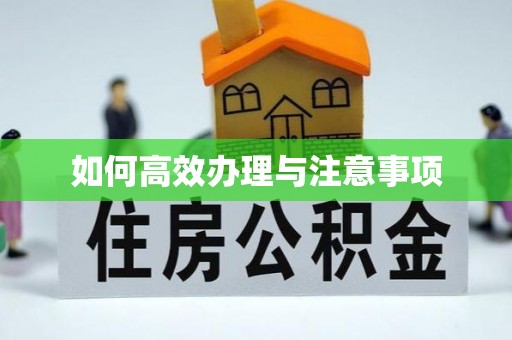 宁晋如何高效办理与注意事项