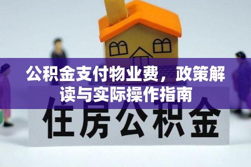 宁晋公积金支付物业费，政策解读与实际操作指南