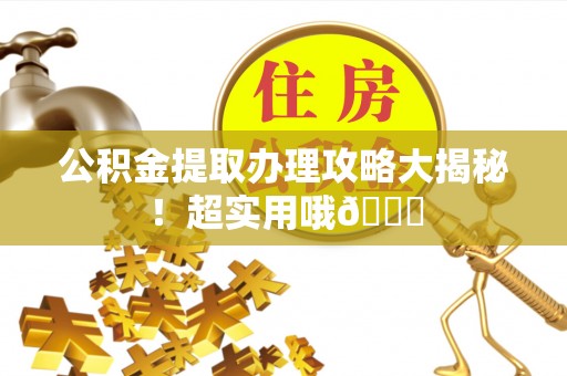 宁晋公积金提取办理攻略大揭秘！超实用哦😉