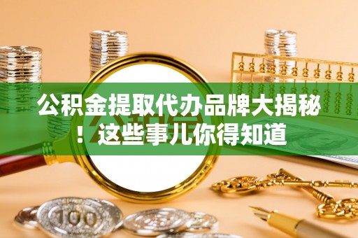 宁晋公积金提取代办品牌大揭秘！这些事儿你得知道