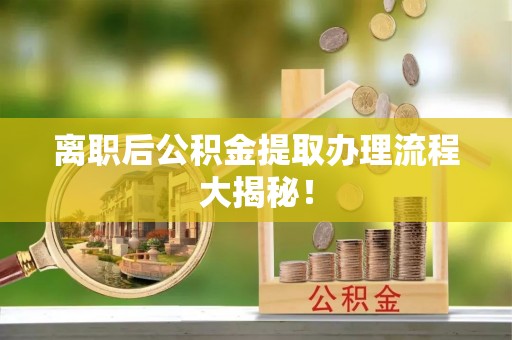 宁晋离职后公积金提取办理流程大揭秘！
