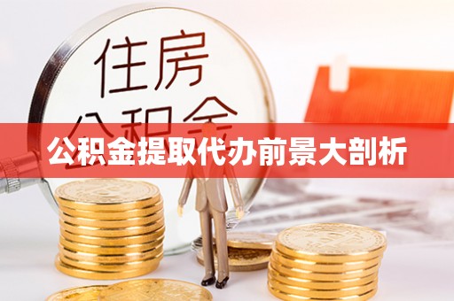 宁晋公积金提取代办前景大剖析