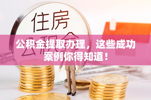宁晋公积金提取办理，这些成功案例你得知道！