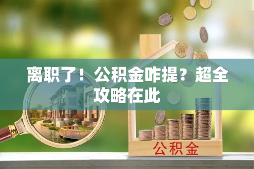 宁晋离职了！公积金咋提？超全攻略在此